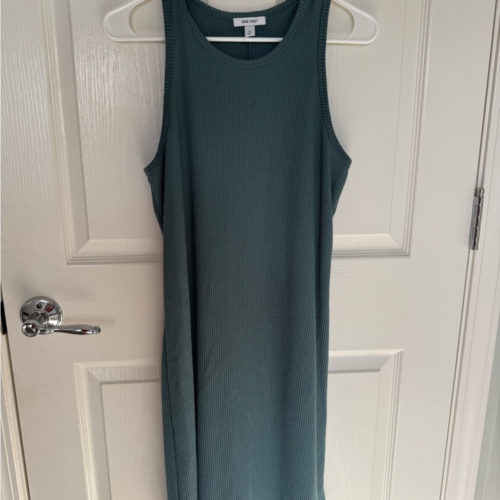 Nine West Green Halter Sheath Midi Dress